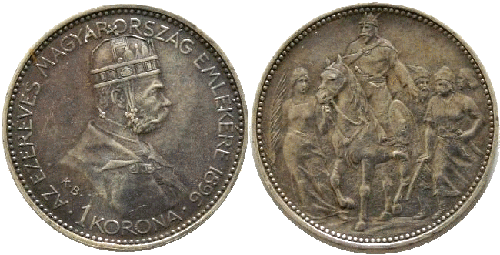 Milleneumi 1 korona (Beck Ö. Fülöp, 1896)