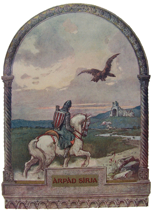 Árpád sírja - Allegorikus kép (Komáromi Kacz Endre vízfestménye)