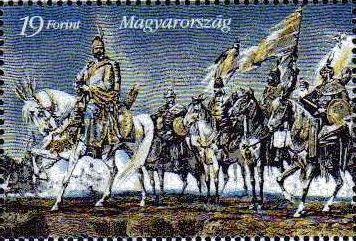 Árpád a Feszty körképes bélyegen