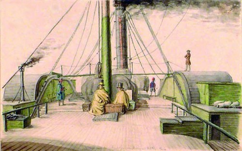 Az Árpád fedélzetén (rajz 1838-ból)