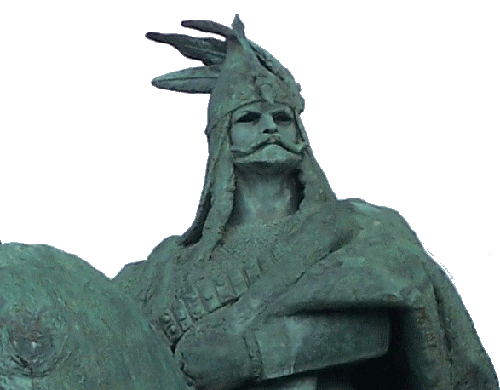 Ond vezér szobra a Milleniumi emlékművön (Zala György - 1928)