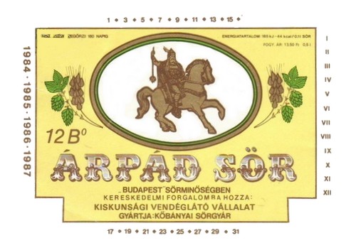 Árpád sörcímke