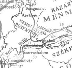 Szerep környéke Györffy György Anonymus térképe alapján